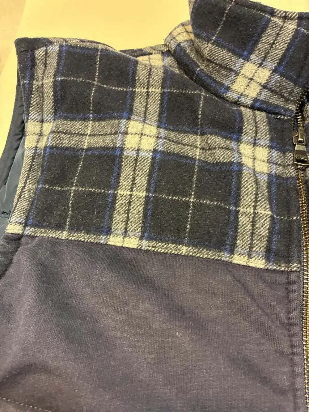Banana Republic Men's Plaid Flannel and Quilted Puffer Vest